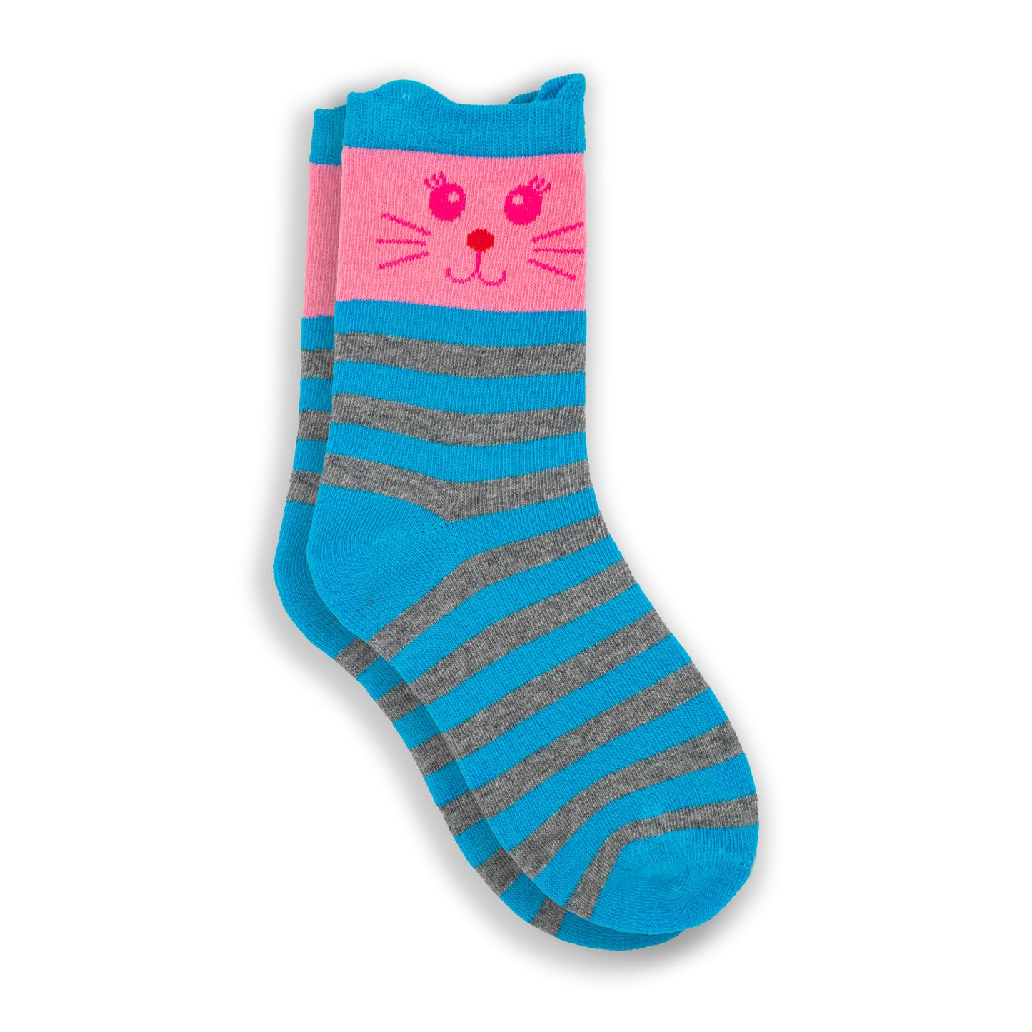 3-Pack Girl's Cat Assorted Crew Socks