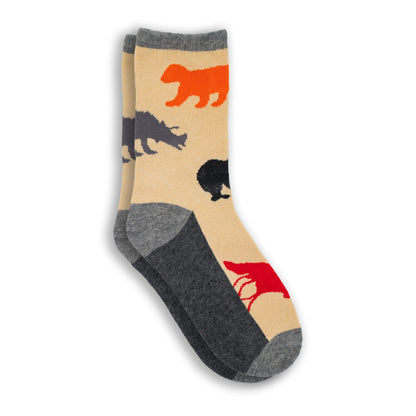 3-Pack Boy's Animals Assorted Crew Socks