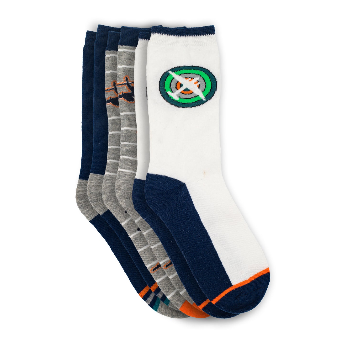 3-Pack Boy's Airplane Assorted Crew Socks