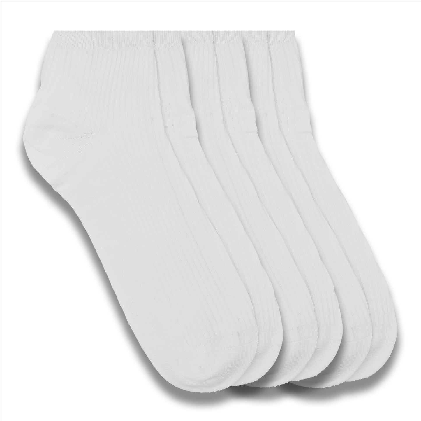3-Pack Ladies Ribbed Queen Size Low Cut Socks