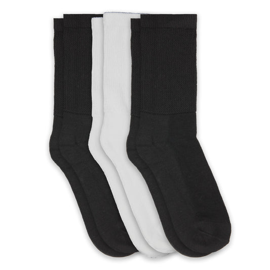 5-Pack Men's King Size Cool Max Non-Binding Crew Socks