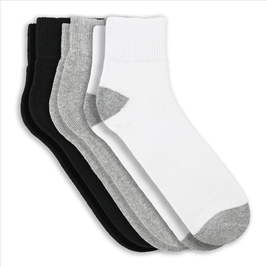 3-Pack Men's Quarter Socks with Spandex