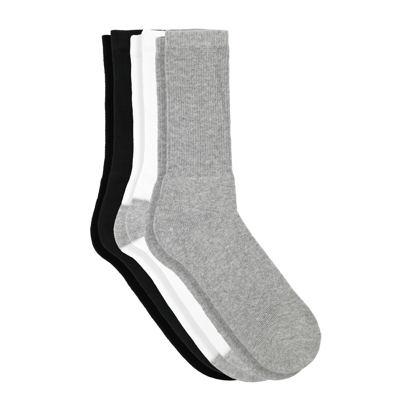 3-Pack Men's King Size Crew Socks with Spandex