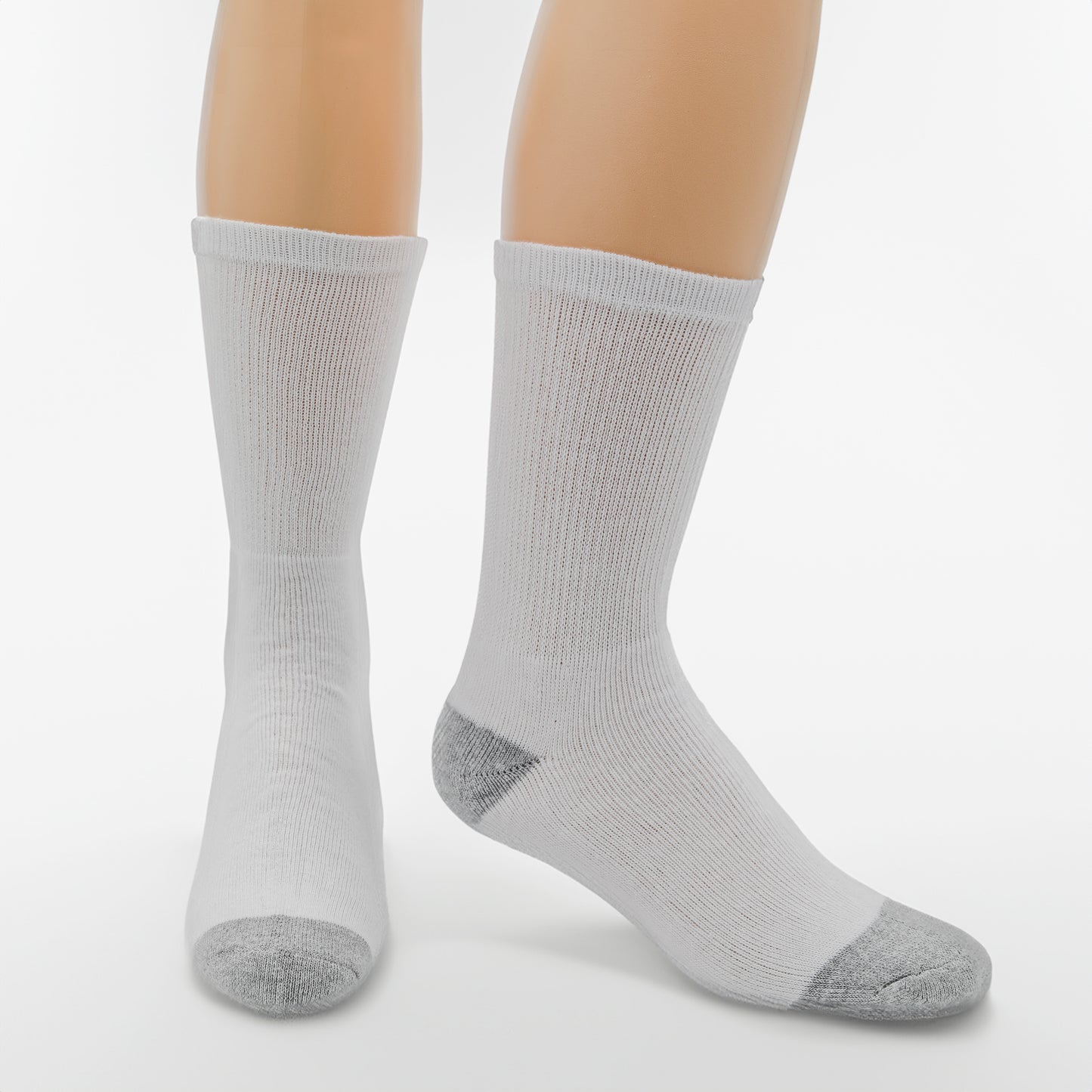 3-Pack Men's King Size Crew Socks with Spandex