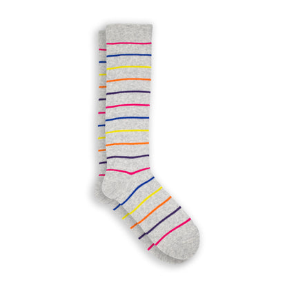 3-Pack Ladies Fancy Stripes Print Compression Socks