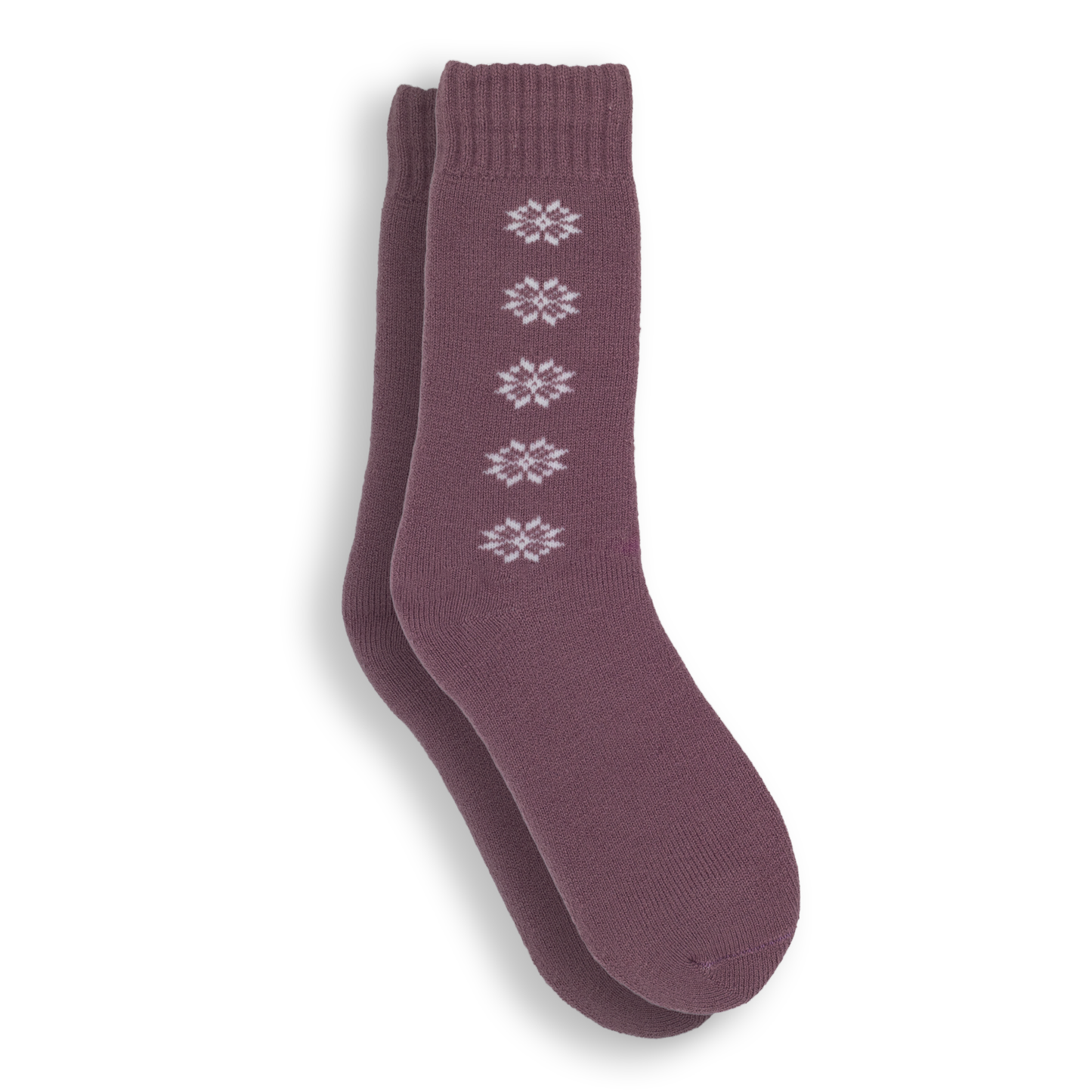 Ladies Snowflake Fancy Heat Crew Socks