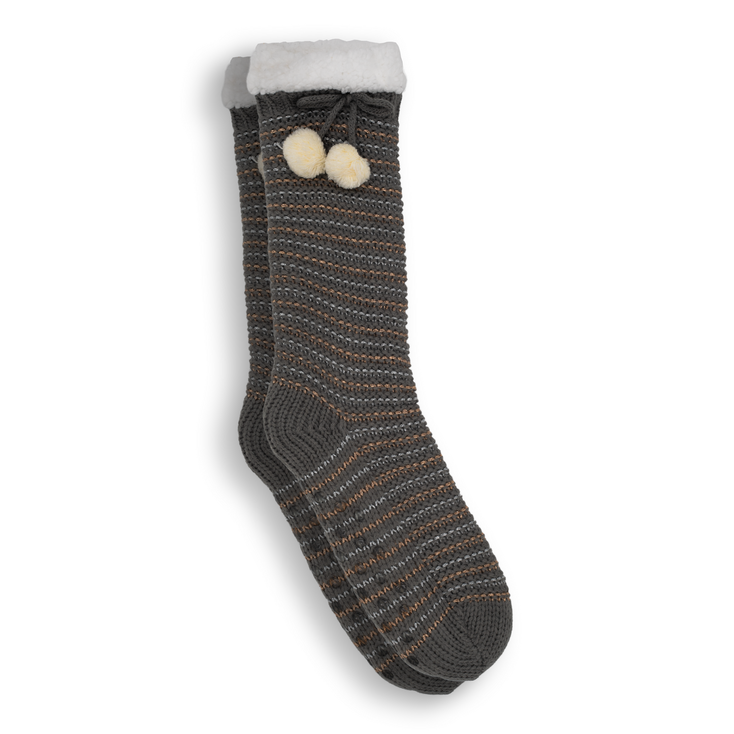 Ladies Knitted Double Layer Non-Skid Socks