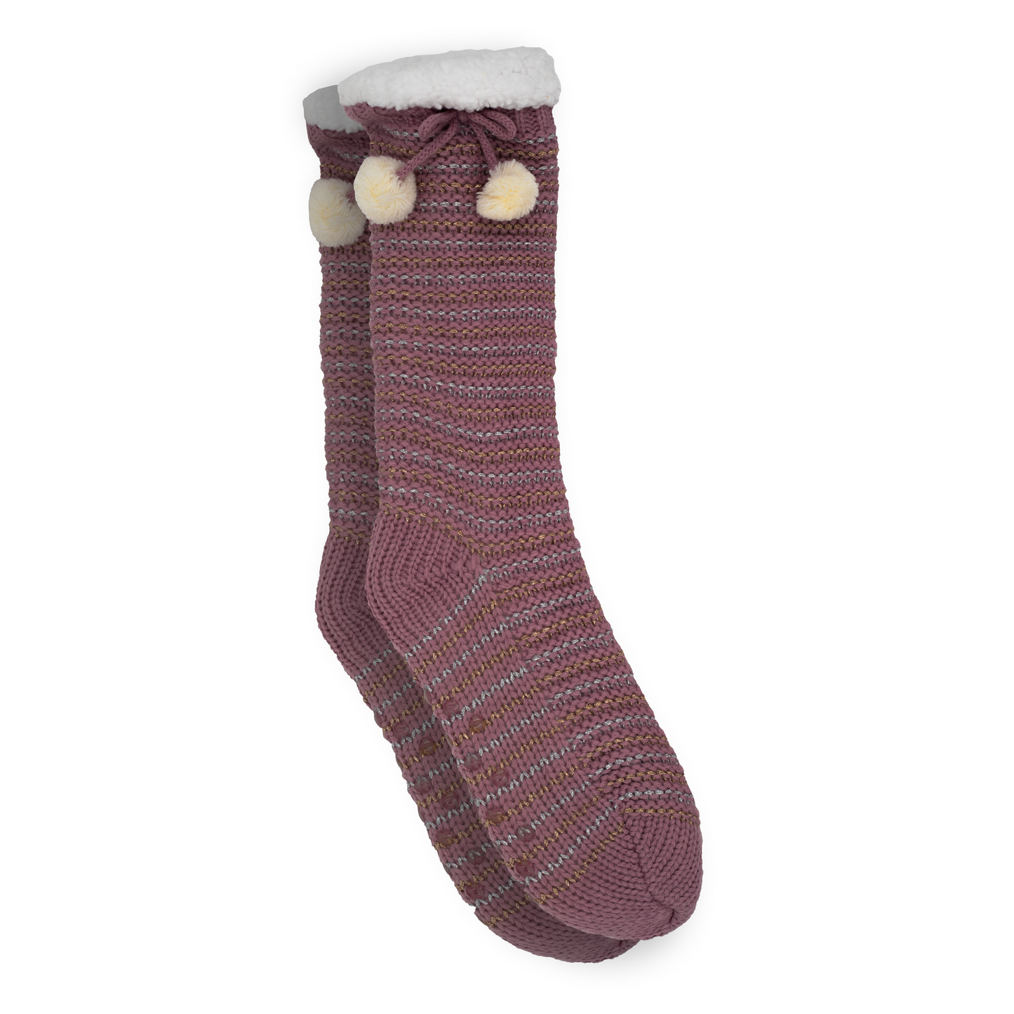 Ladies Knitted Double Layer Non-Skid Socks