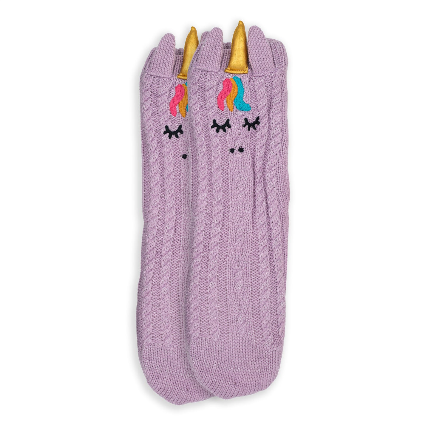 Ladies Knitted Novelty Non-Skid Socks