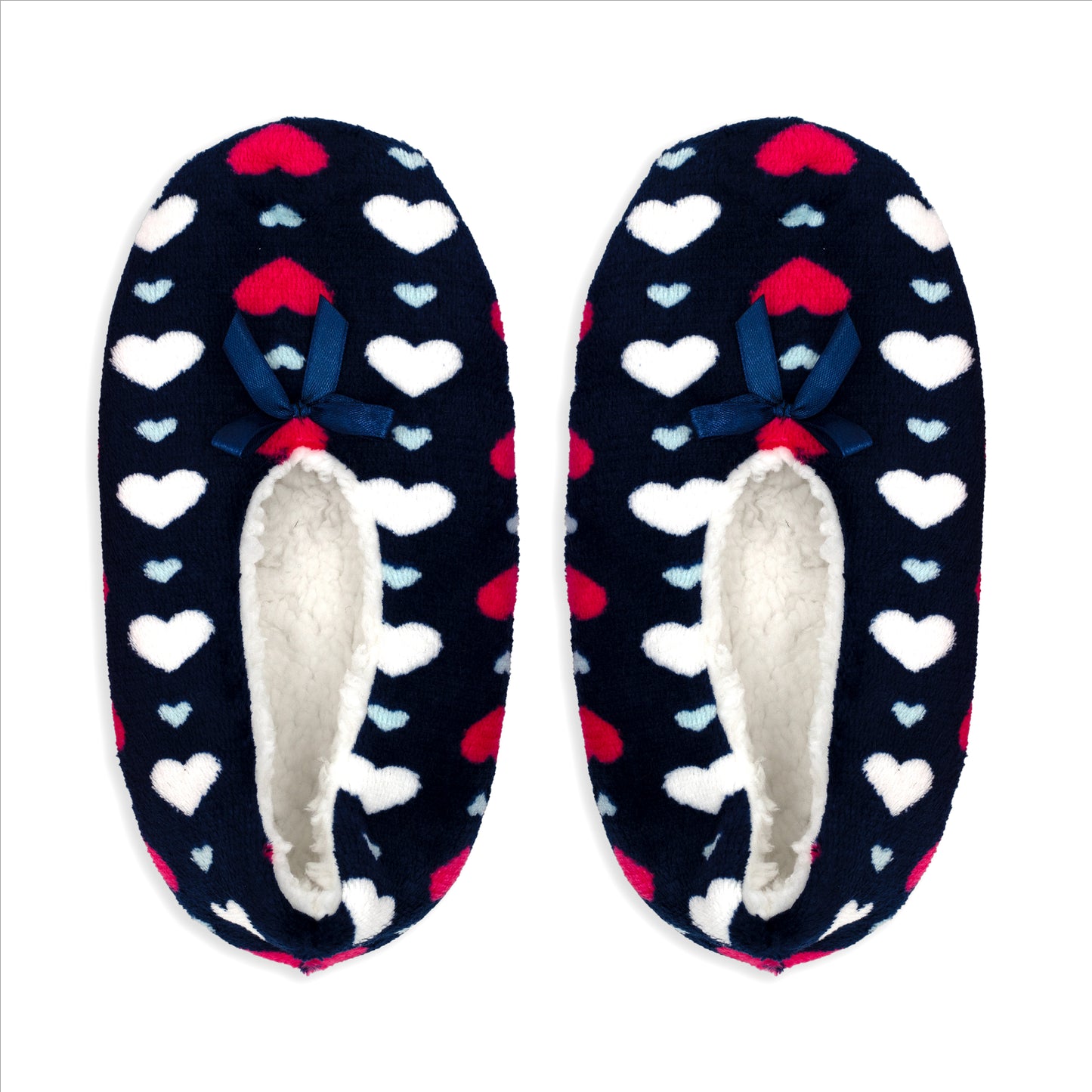 Ladies Soft Slipper Socks with Hearts